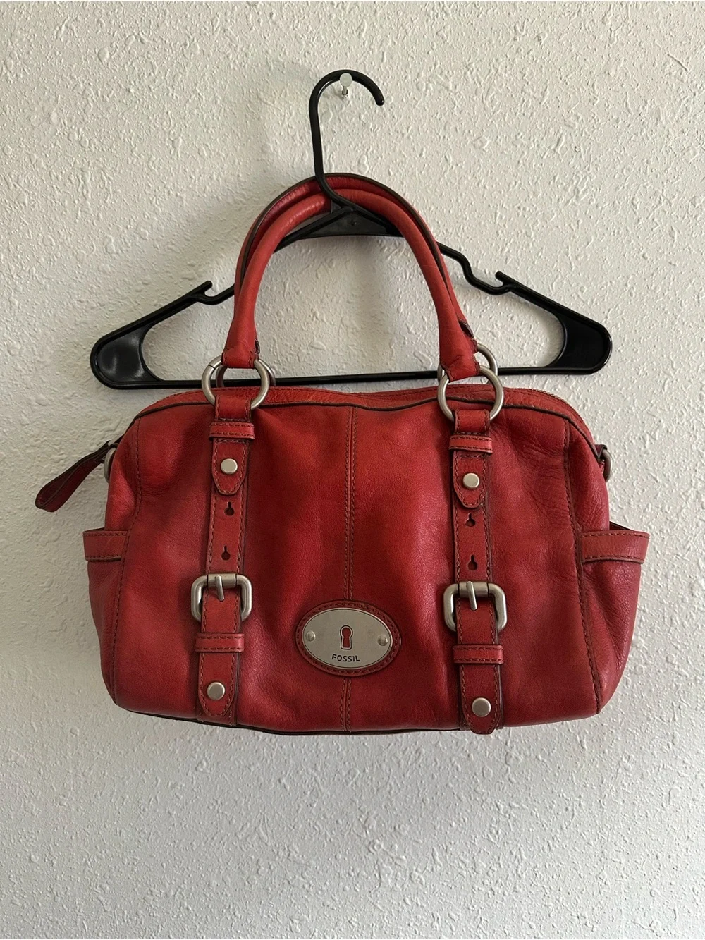 Vintage fossil maddox leather satchel purse